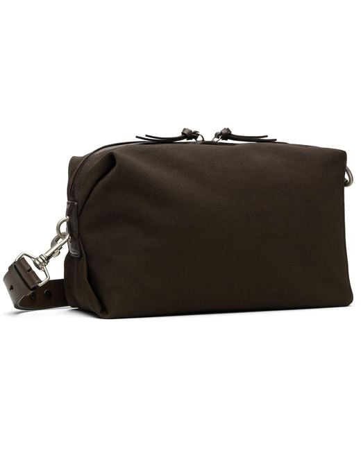 Dries Van Noten Black Canvas & Lambskin Bag for men