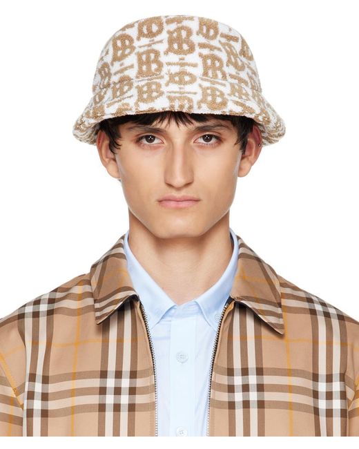 Burberry Brown Monogram Bucket Hat for men