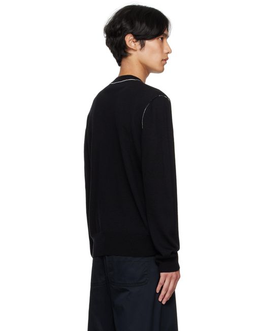 MM6 by Maison Martin Margiela Black Wool Sweater for men
