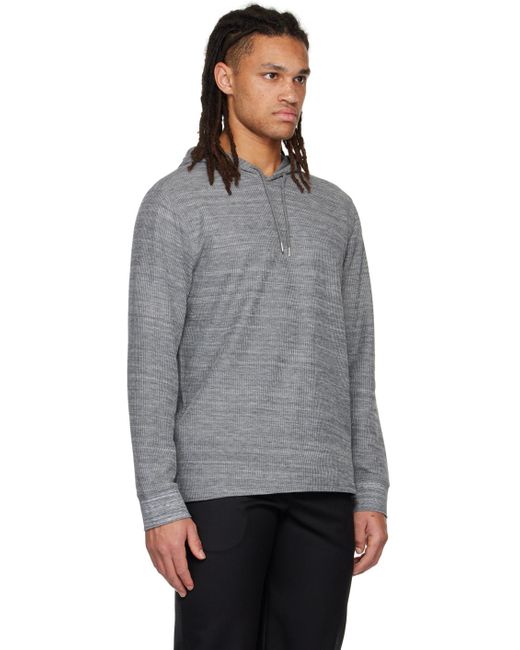 メンズ Vince グレー サーマル フーディ Gray