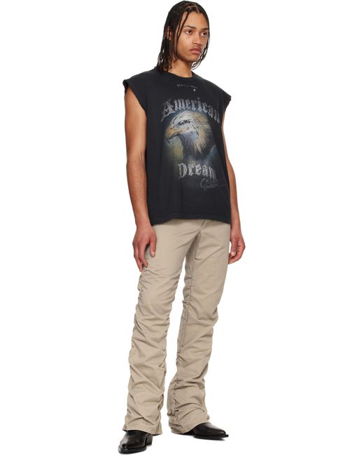 メンズ M I S B H V ブラック 'American Dream' マッスルタンクトップ Black