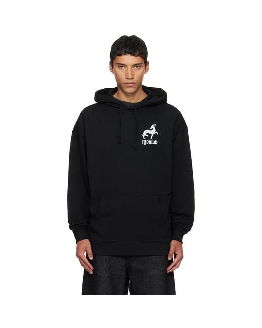 Egonlab Black 'Play With Fire' Hoodie for men