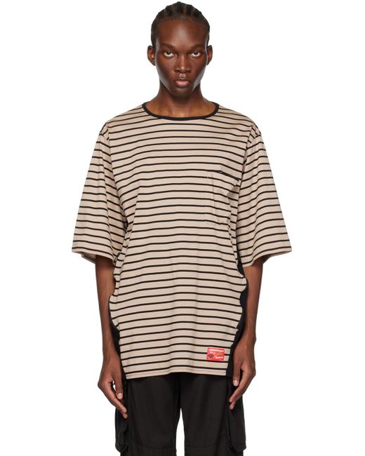 Undercoverism Black Striped T-shirt for men