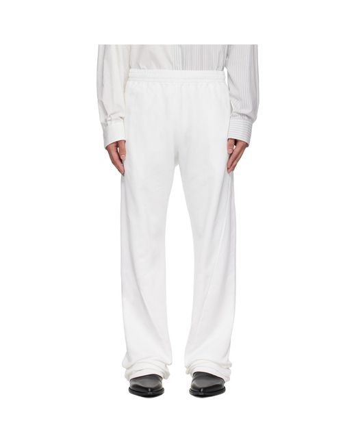 MM6 by Maison Margiela White Drawstring Sweatpants for men