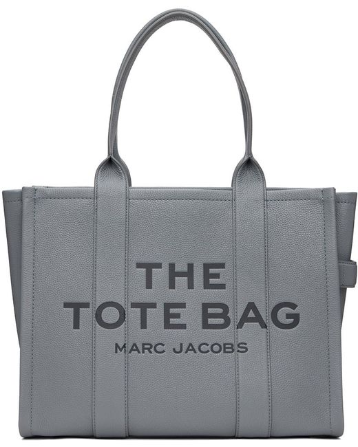 Marc Jacobs Gray 'the Leather Large' Tote