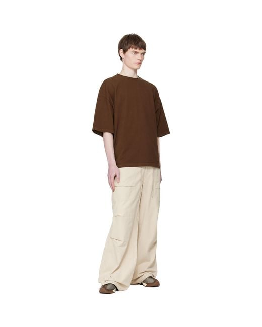 Entire studios Brown Heavy Boxy T-Shirt for men