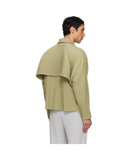 Homme Plissé Issey Miyake 'Cover And Fold' Jacket in Green for Men