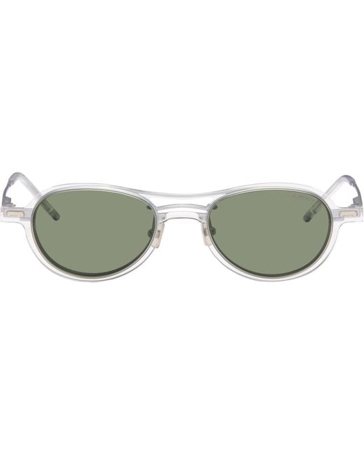 Maison Kitsuné Green A. Society Edition Hikari Clip-On Sunglasses for men