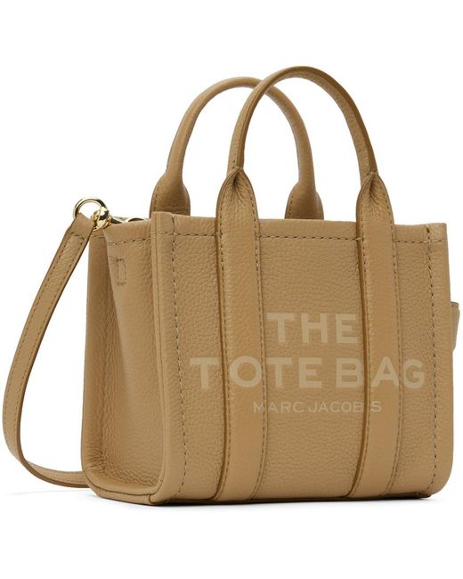 Cabas 'the tote bag' taupe en cuir à bandoulière Marc Jacobs en coloris Metallic