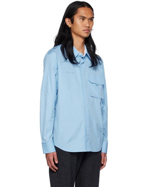 Helmut Lang Blue Cargo Shirt for men