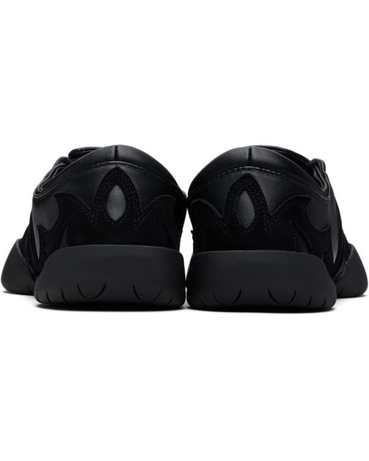 Y-3 Black Regu Leather Sneakers