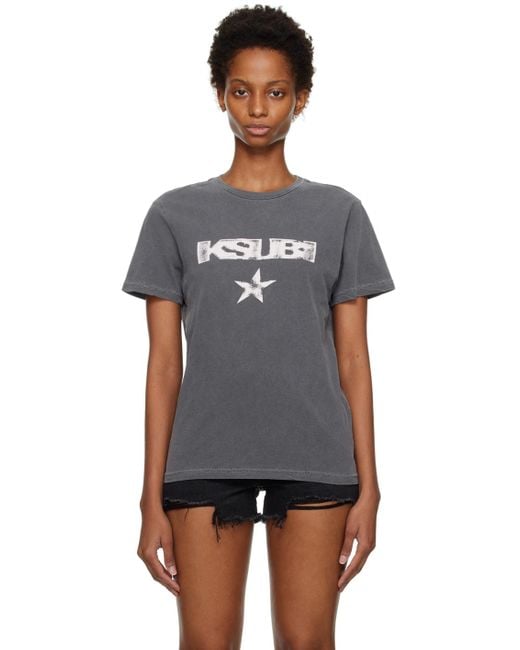 Ksubi Black Gray Sott Star Klassic T-shirt