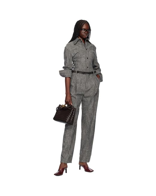 Bottega Veneta Black Melange Viscose & Silk Shirt