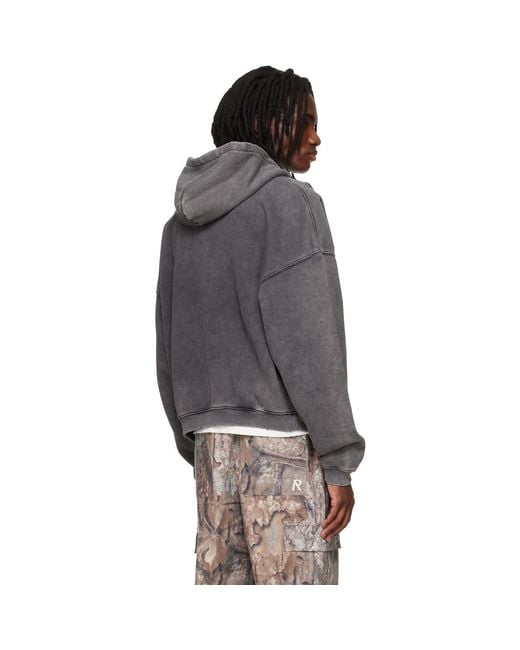 Represent Black Pegasus Zip Through Hoodie for men