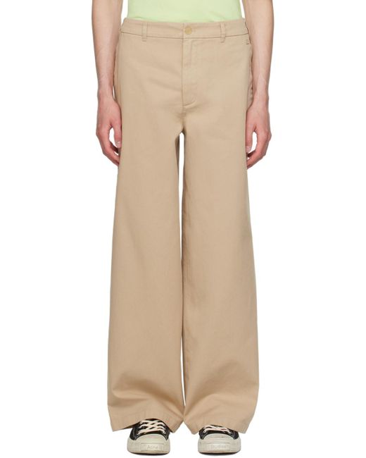 Acne Natural Patch Trousers for men