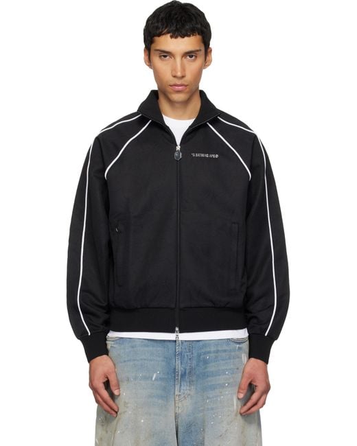 A Bathing Ape Black Line Camo Metal Logo Track Jacket for men