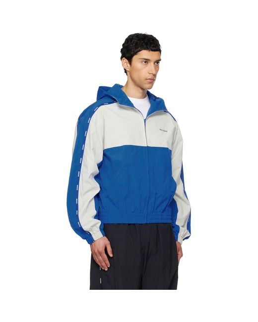 we11done Blue Logo Tape Track Jacket for men