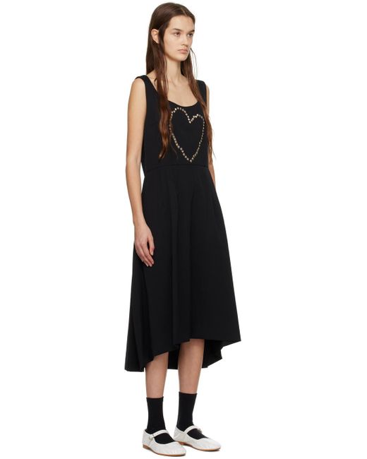 COMME DES GARÇON BLACK Black Studded Midi Dress