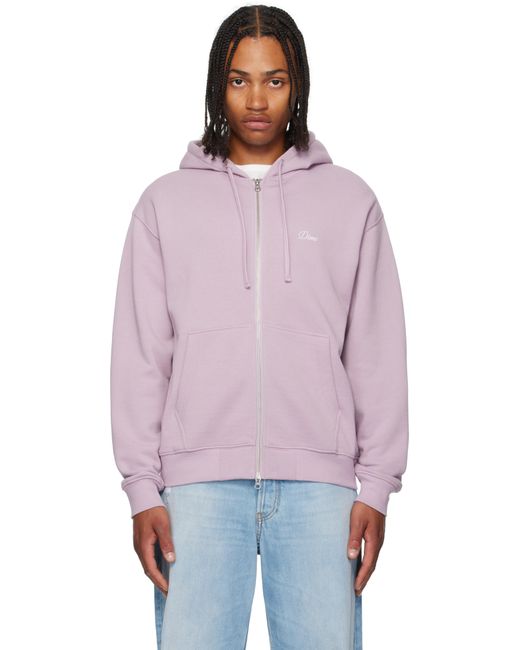 メンズ Dime パープル Cursive Small Logo ジップフーディ Purple