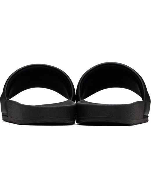 HUGO Black Padded Strap & Contrast Logo Slide Sandals for men