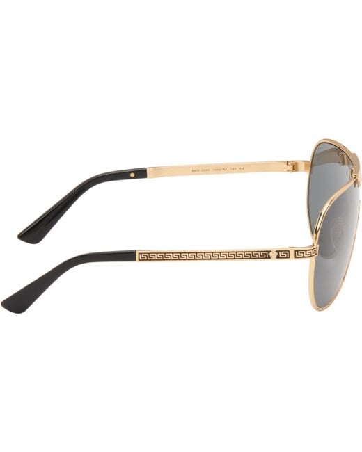 Versace Gray Greca Flow Sunglasses for men