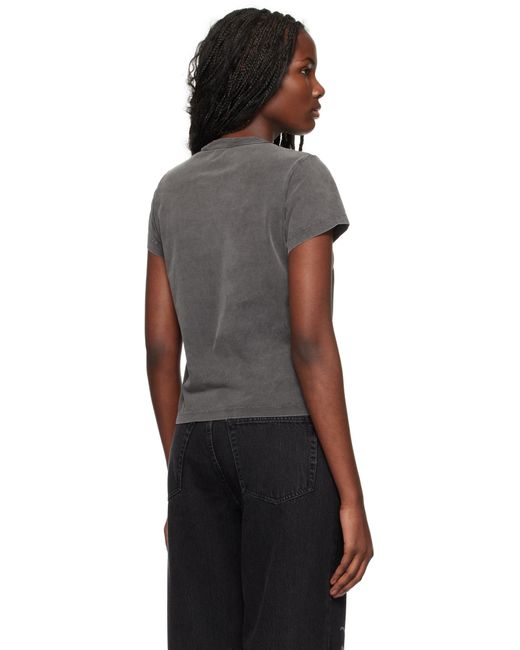 T By Alexander Wang Black Blade Logo-embossed T-shirt