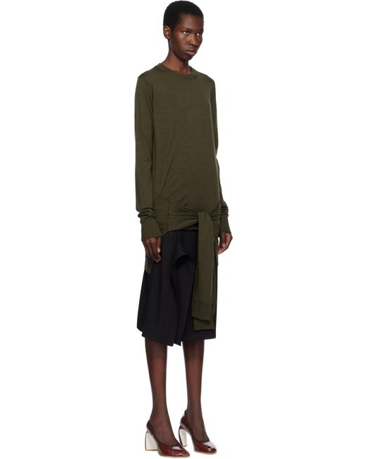 Stella McCartney カーキ Mixed Wool セーター Black