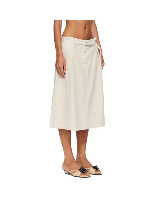 LE17SEPTEMBRE Natural Off- Kate Denim Midi Skirt