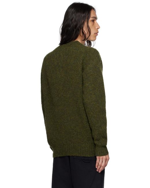YMC Green Crewneck Sweater for men