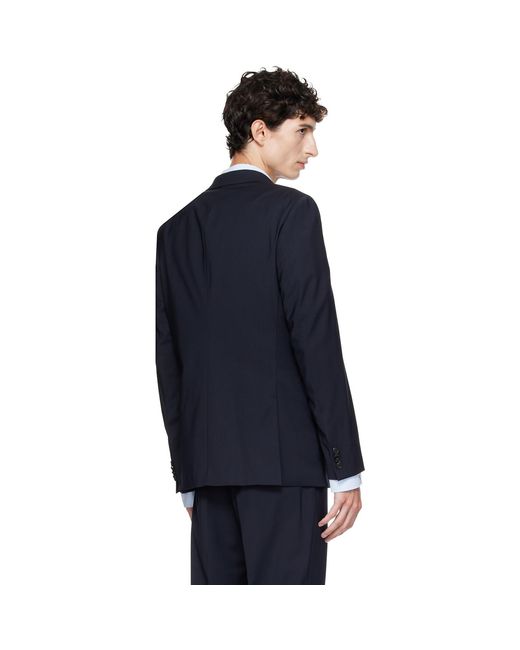 Boss Blue Double-Breasted Blazer for men