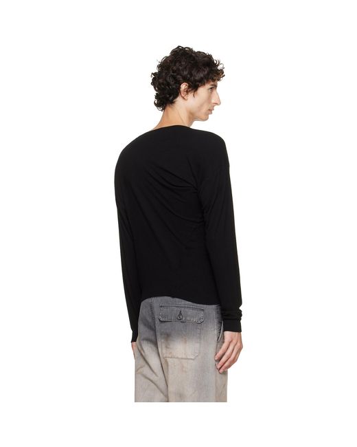 Vivienne Westwood Black Long Sleeve Hebo T-Shirt for men