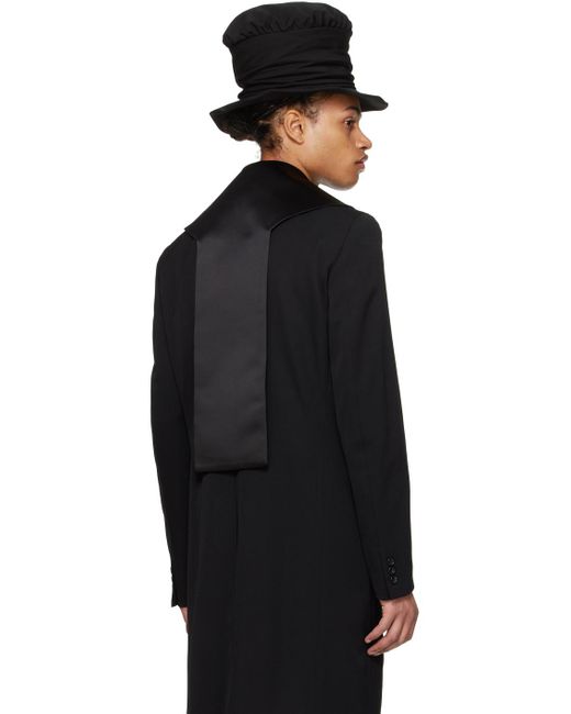 メンズ Comme des Garçons セーラーカラー コート Black