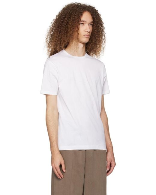 メンズ Sunspel ホワイト Classic Tシャツ White