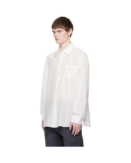 Our Legacy White Borrowed Shirt for men