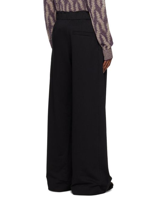 Pantalon de survêtement noir à plis Dries Van Noten pour homme en coloris Black