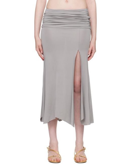 GIMAGUAS Gray Gilda Midi Skirt