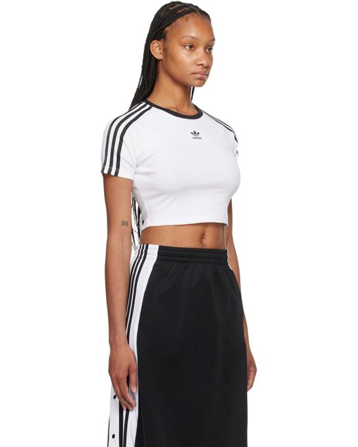 Adidas Originals ホワイト 3-stripes Tシャツ White
