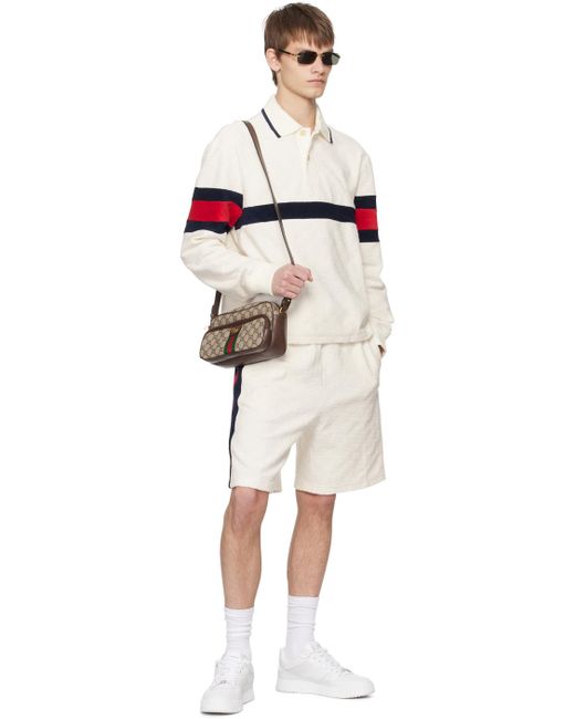 Gucci Natural Off-white gg Shorts for men