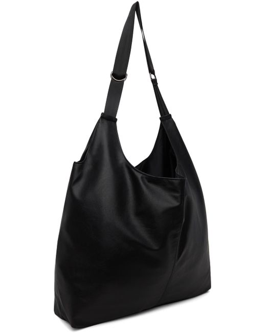 Attachment Black Synthetic Leather Shopping Tote for men