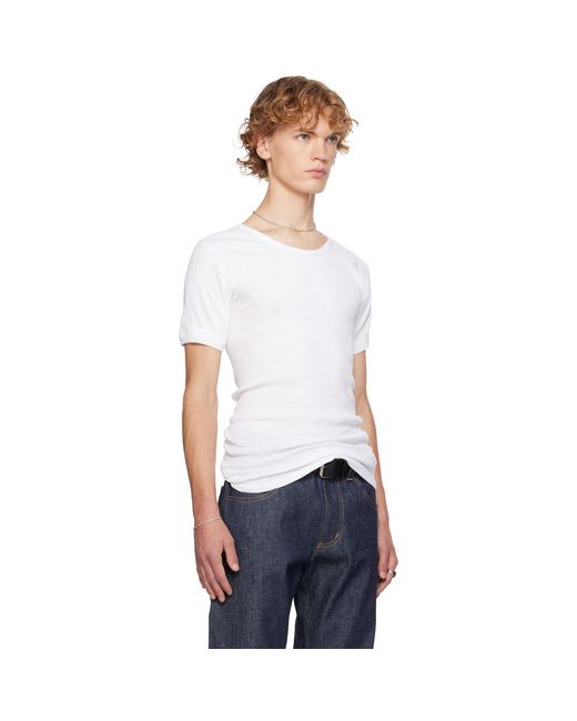 SECONDA White Logo T-Shirt for men