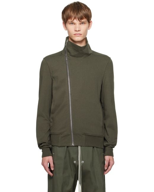 Rick Owens Green Khaki Concordians Bauhaus Jogger Track Jacket for men