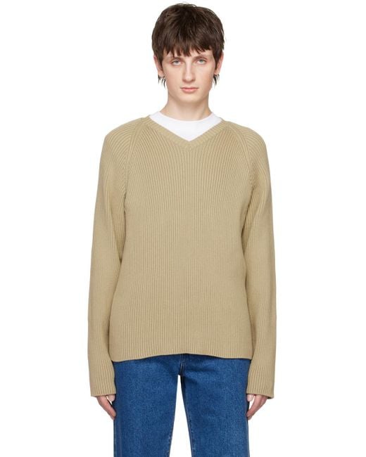 The Row Natural Beige Tomas Sweater for men