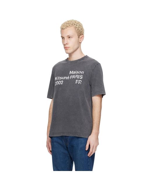 Maison Kitsuné Blue 2002' Faded Comfort T-Shirt for men