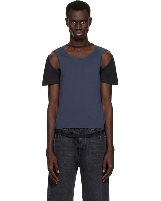 Eckhaus Latta Black Hugging T-Shirt for men