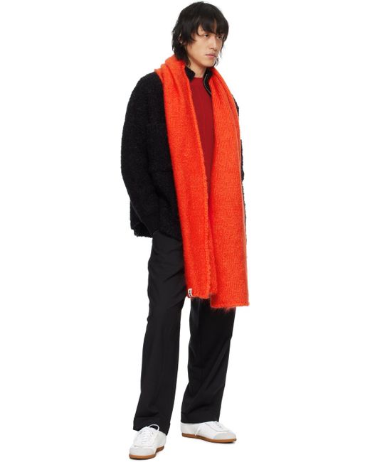 Cordera Red Mohair Scarf for men