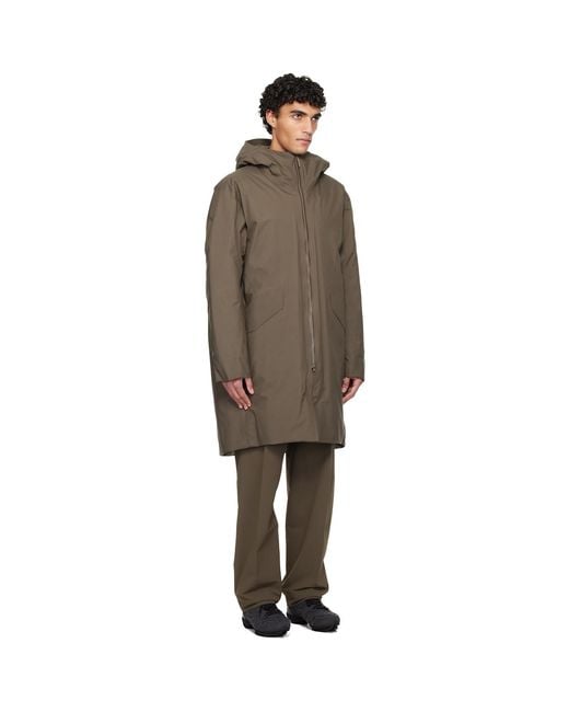 Veilance Brown Taupe Monitor Down Coat for men