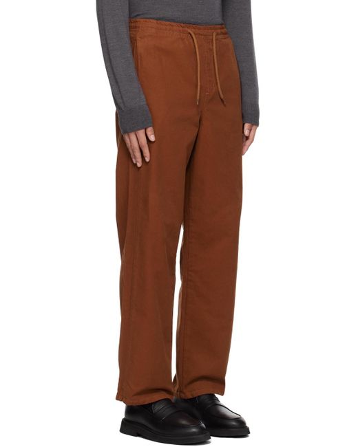 A.P.C. Brown . Orange Vincent Trousers for men