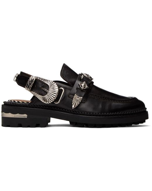 Toga Black Ssense Exclusive Leather Loafers