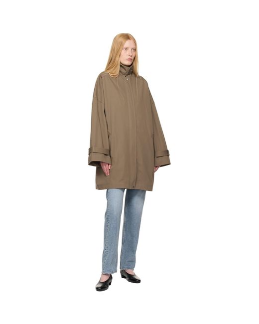 Totême  Blue Taupe Oversized Trench Coat