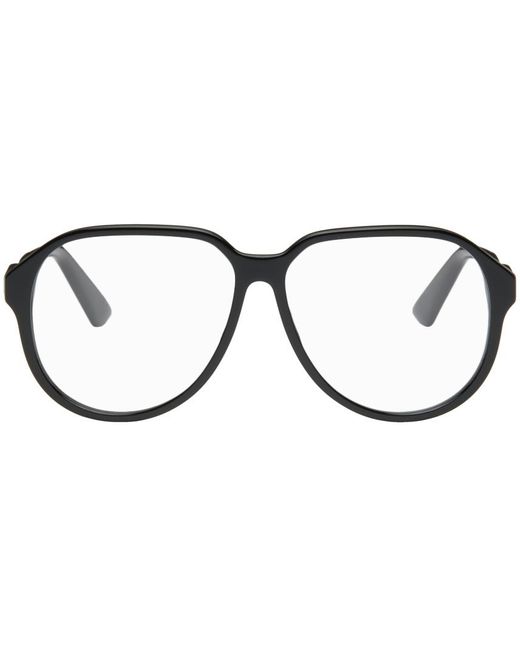 Gucci Black Aviator Glasses for men